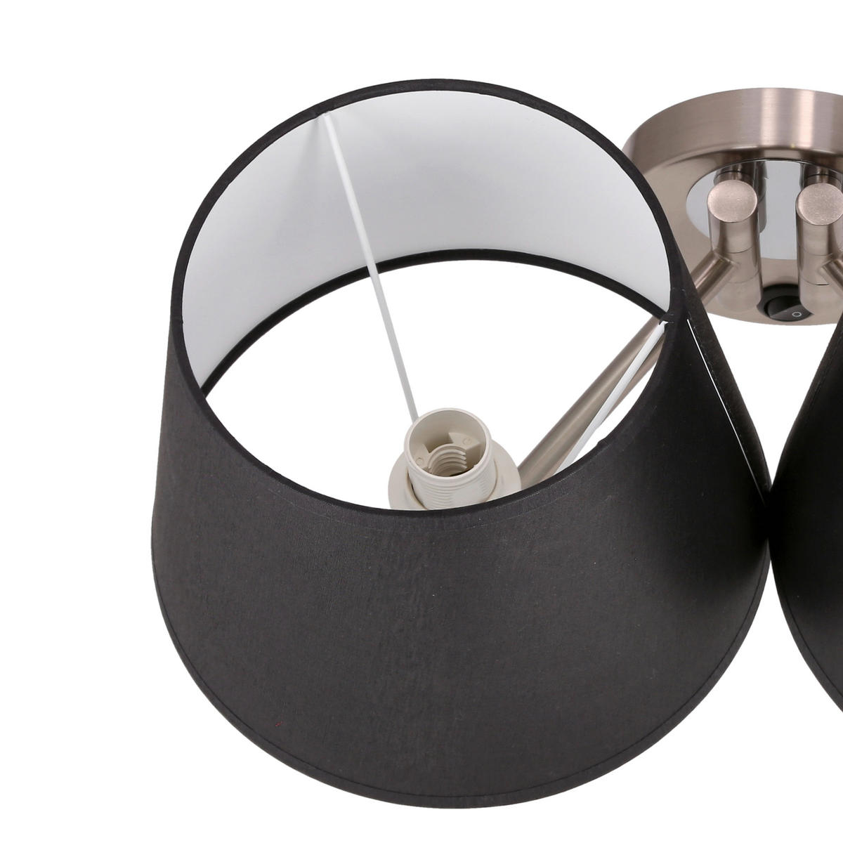 WANDLEUCHTE Ibis 48/25/25 cm   - Schwarz/Bronzefarben, KONVENTIONELL, Kunststoff/Metall (48/25/25cm)