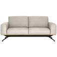 3-SITZER-SOFA Struktur Creme  - Creme/Schwarz, Design, Holz/Textil (196/85-104/95cm) - Novel