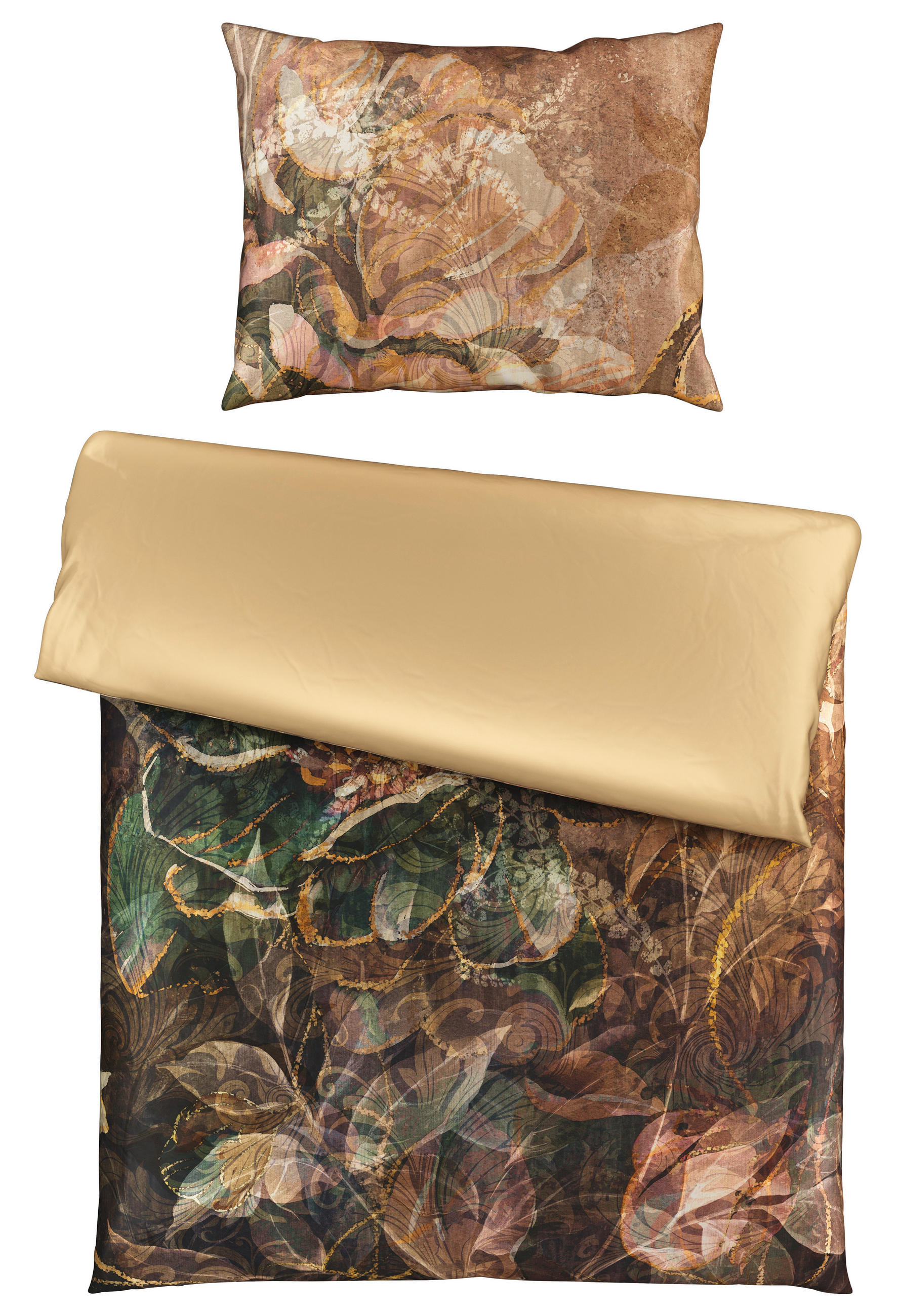 OBOJSTRANNÁ POSTEĽNÁ BIELIZEŇ, satén, taupe, 140/200 cm - taupe, Konventionell, textil (140/200cm) - Esposa