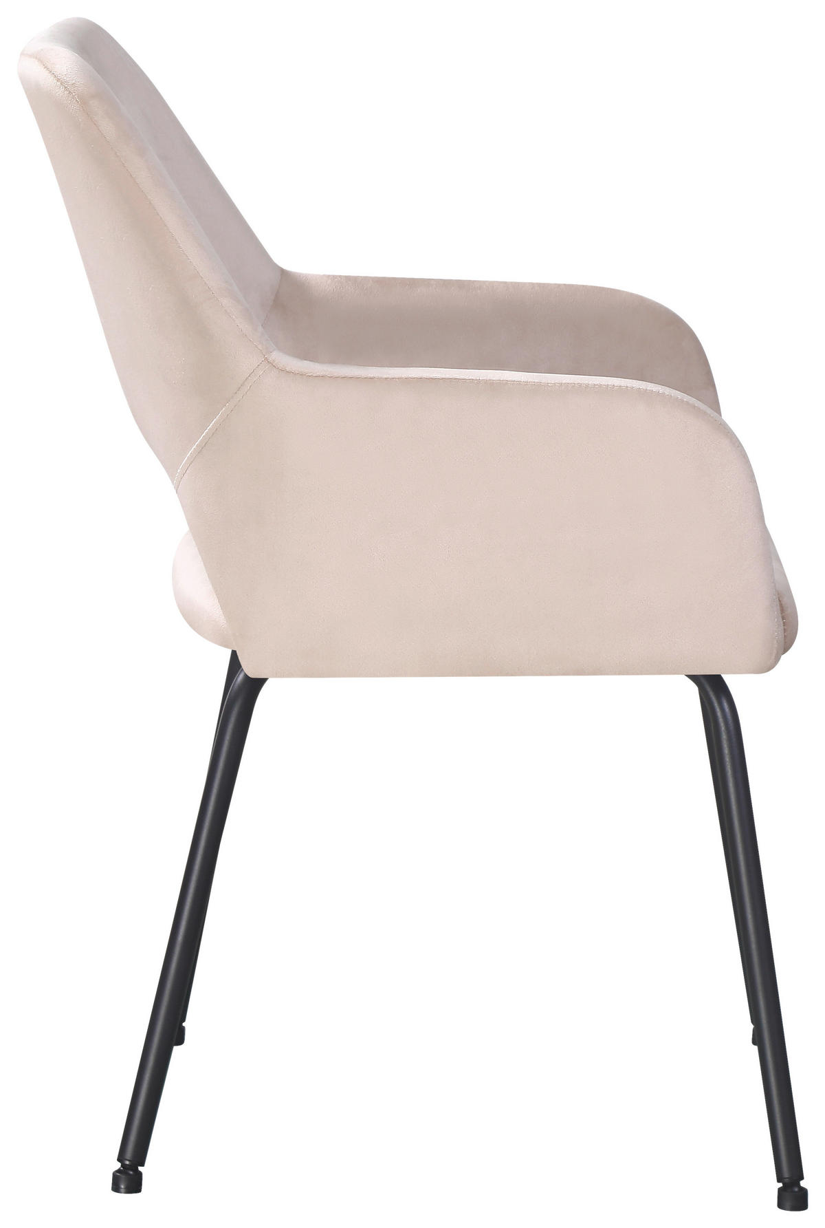 Armlehnstuhl Jonny järn manchester  - beige/svart, Klassisk, metall/textil (58/86/59cm)