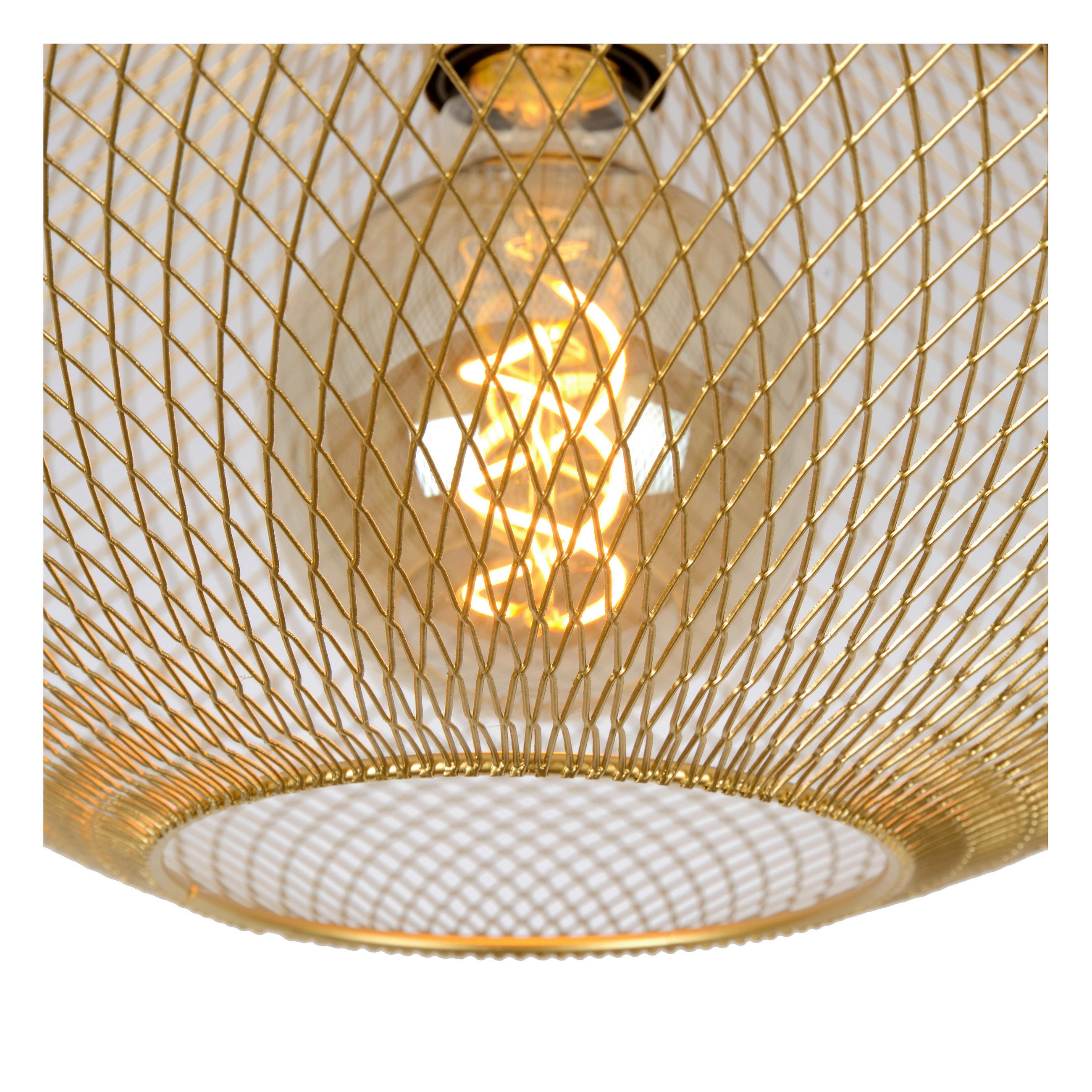 DECKENLEUCHTE MESH 45/24 cm   - Messingfarben, KONVENTIONELL, Metall (45/24cm) - Lucide