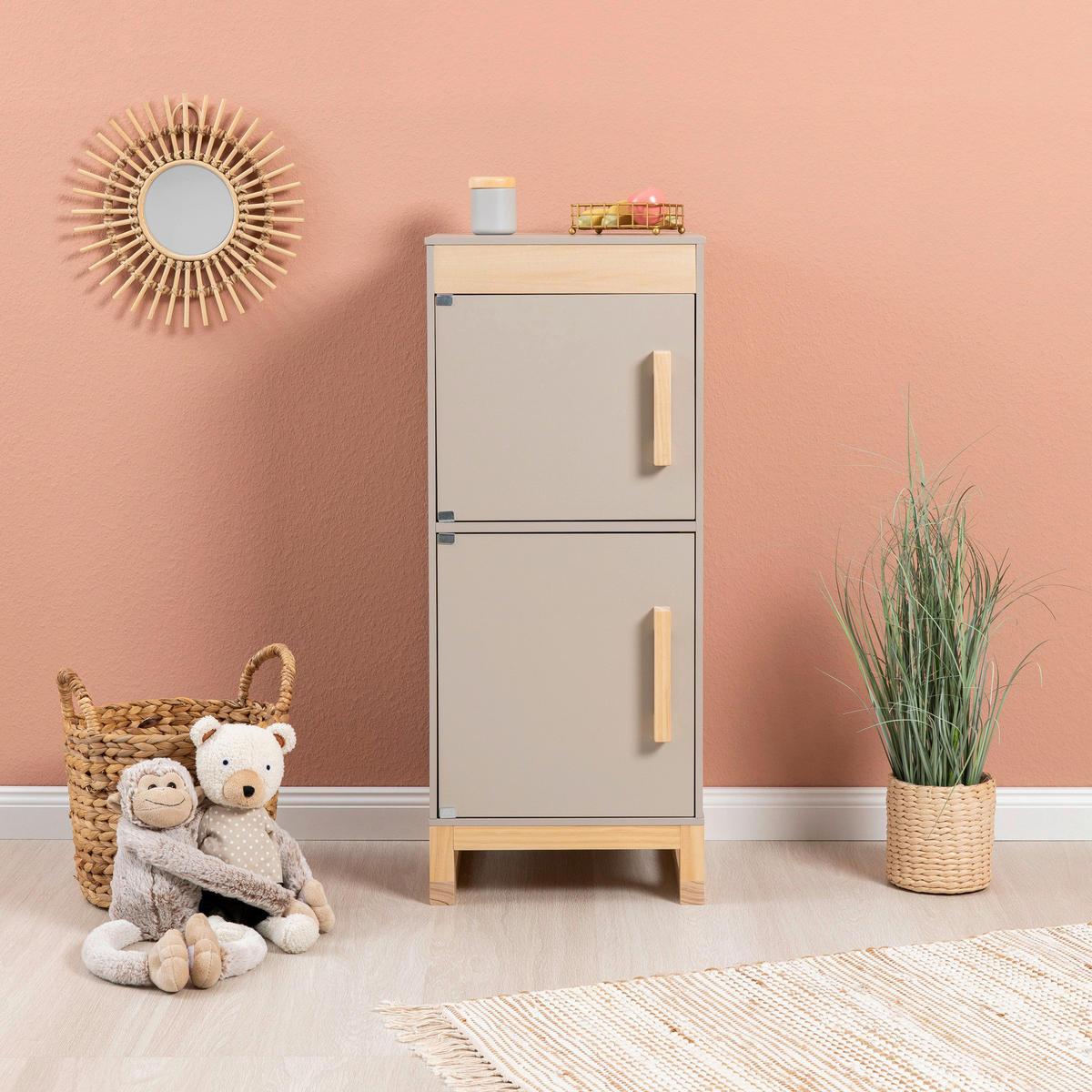 KINDERKÜCHE FISCUS  - Naturfarben/Grau, Basics, Holz/Holzwerkstoff (33,9/32/82,5cm) - MUSTERKIND