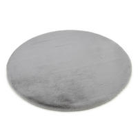 HOCHFLORTEPPICH 120/120 cm Silky Haven Grau  - Grau, Basics, Textil (120/120cm) - Novel