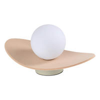 TISCHLEUCHTE 28/15/13,5 cm  - Beige, Design, Glas/Textil (28/15/13,5cm) - Osram
