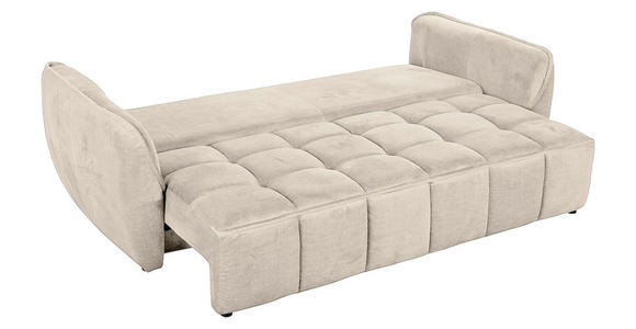 SCHLAFSOFA Flachgewebe Beige  - Beige/Schwarz, KONVENTIONELL, Kunststoff/Textil (250/70/118cm) - Carryhome