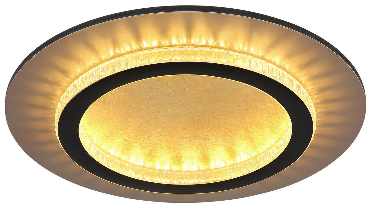 Plafonieră Cu Led  35/5,5 cm    - străveziu/auriu, Design, plastic/metal (35/5,5cm)
