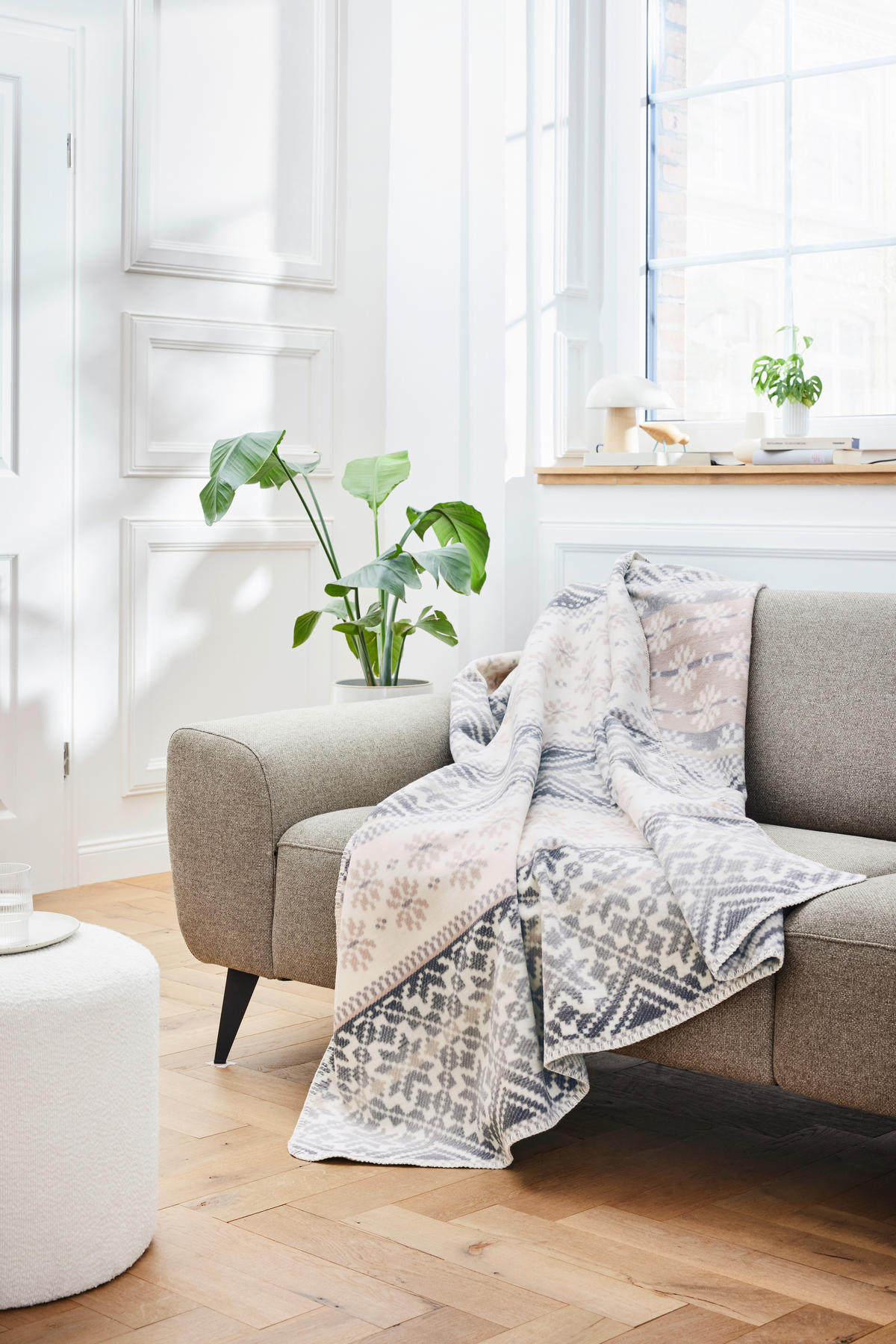 WOHNDECKE 150/200 cm  - Grauweiß, Design, Textil (150/200cm) - Novel