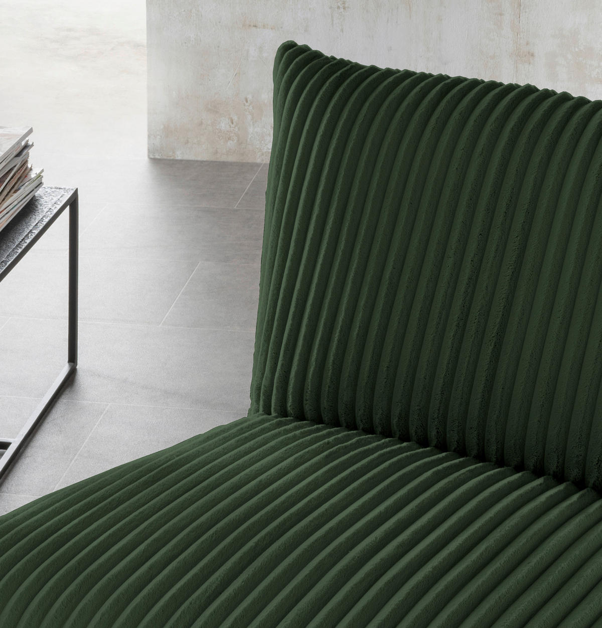 RELAXSESSEL in Textil Grün  - Schwarz/Grün, Design, Textil/Metall (100/78/96cm) - Livetastic