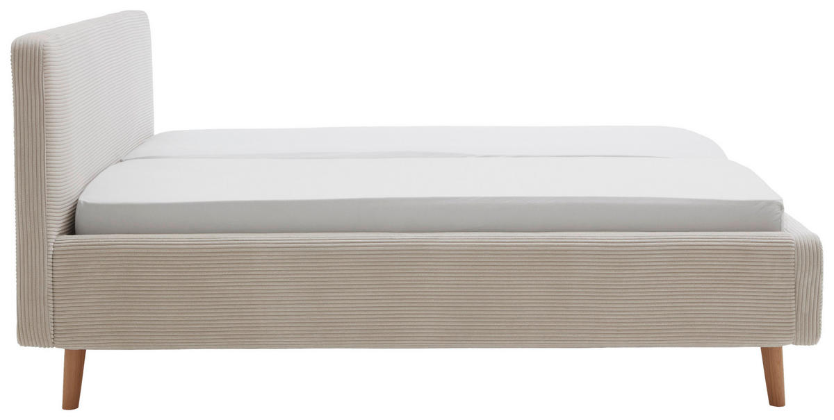 POLSTERBETT 180/200 cm  in Beige  - Beige/Naturfarben, Modern, Holz/Textil (180/200cm) - home24
