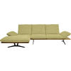 ECKSOFA in Flachgewebe Limette  - Limette/Schwarz, Design, Holz/Textil (159/314cm) - Dieter Knoll