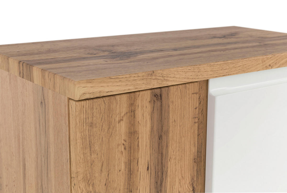UNTERSCHRANK in   - Weiss/Eiche Wotan, Modern, Holzwerkstoff (65/79/35cm) - Held