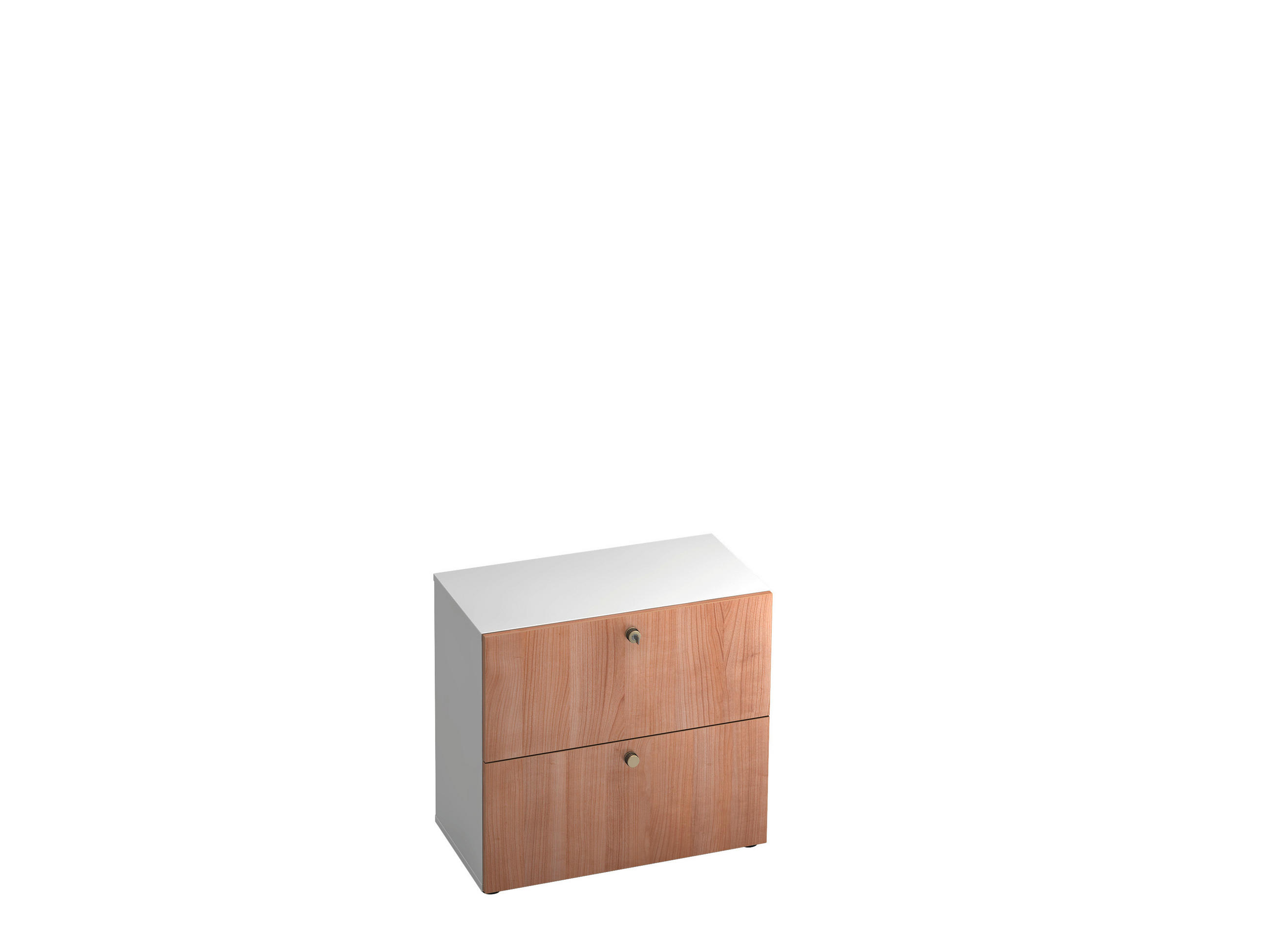 HÄNGEREGISTERELEMENT Weiß, Nussbaumfarben  - Nussbaumfarben/Alufarben, KONVENTIONELL, Holzwerkstoff/Kunststoff (80/74,8/42cm) - Venda