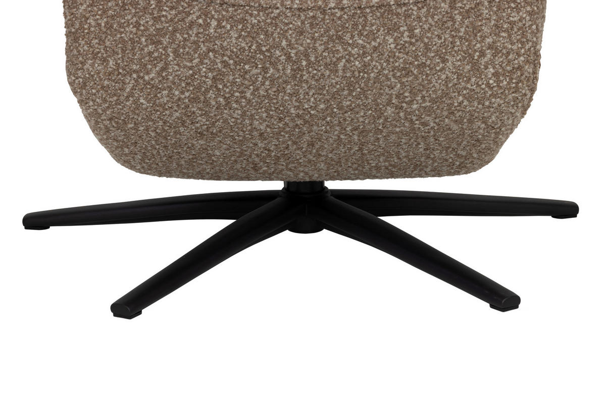 RELAXSESSEL Webstoff    - Taupe/Schwarz, Design, Holz/Textil (67/114/84cm) - Livetastic