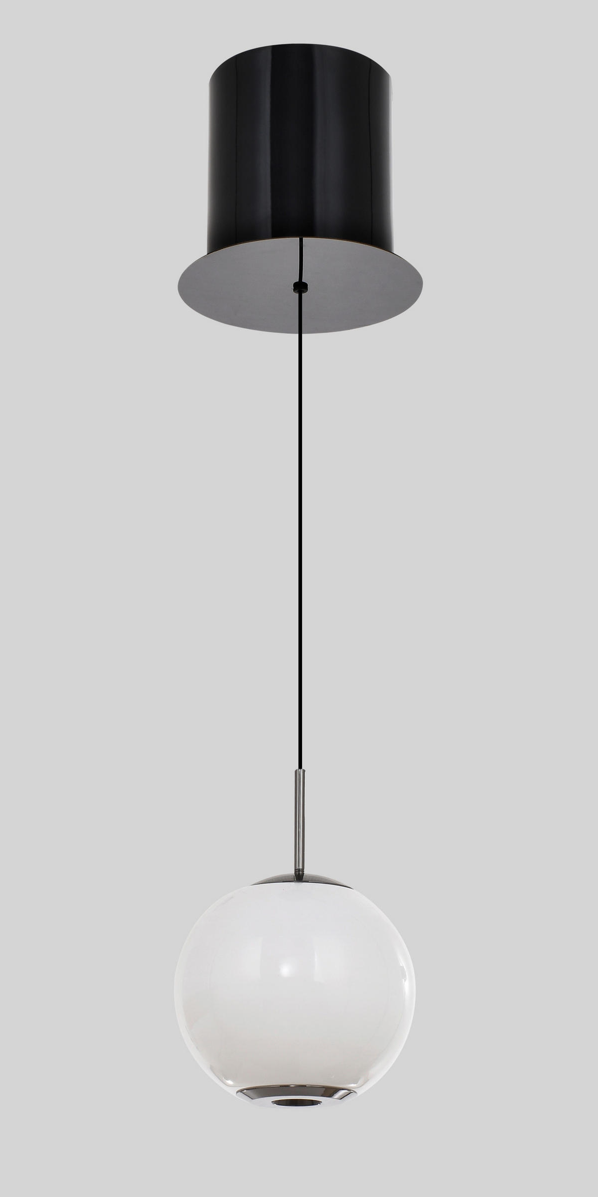 LED-HÄNGELEUCHTE Luberon 12/150/12 cm  - Schwarzchrom, Design, Glas/Kunststoff (12/150/12cm)