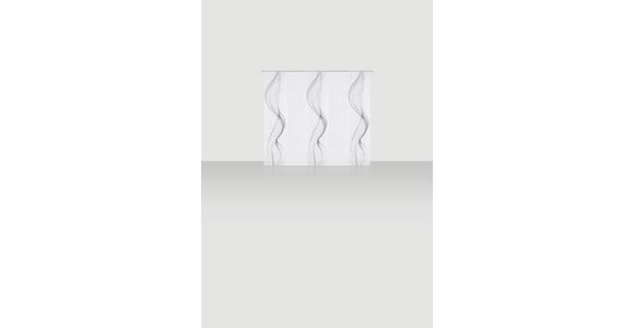 FLÄCHENVORHANG in Grau, Weiß halbtransparent - Weiß/Grau, Design, Textil (60/245cm) - Novel