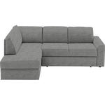 ECKSOFA in Webstoff Hellgrau  165/224 cm  - Hellgrau/Schwarz, KONVENTIONELL, Kunststoff/Textil (165/224cm) - Xora