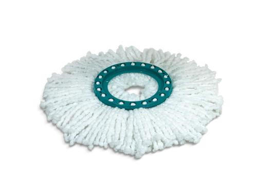 Schrubber-Ersatzkopf CLEAN TWIST DISC MOP  - Türkis/Weiß, Basics, Kunststoff/Textil - Leifheit