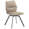 STUHL Sandfarben, Anthrazit  - Sandfarben/Anthrazit, Design, Textil/Metall (49/86/60cm) - Venjakob
