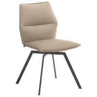 STUHL Sandfarben, Anthrazit  - Sandfarben/Anthrazit, Design, Textil/Metall (49/86/60cm) - Venjakob
