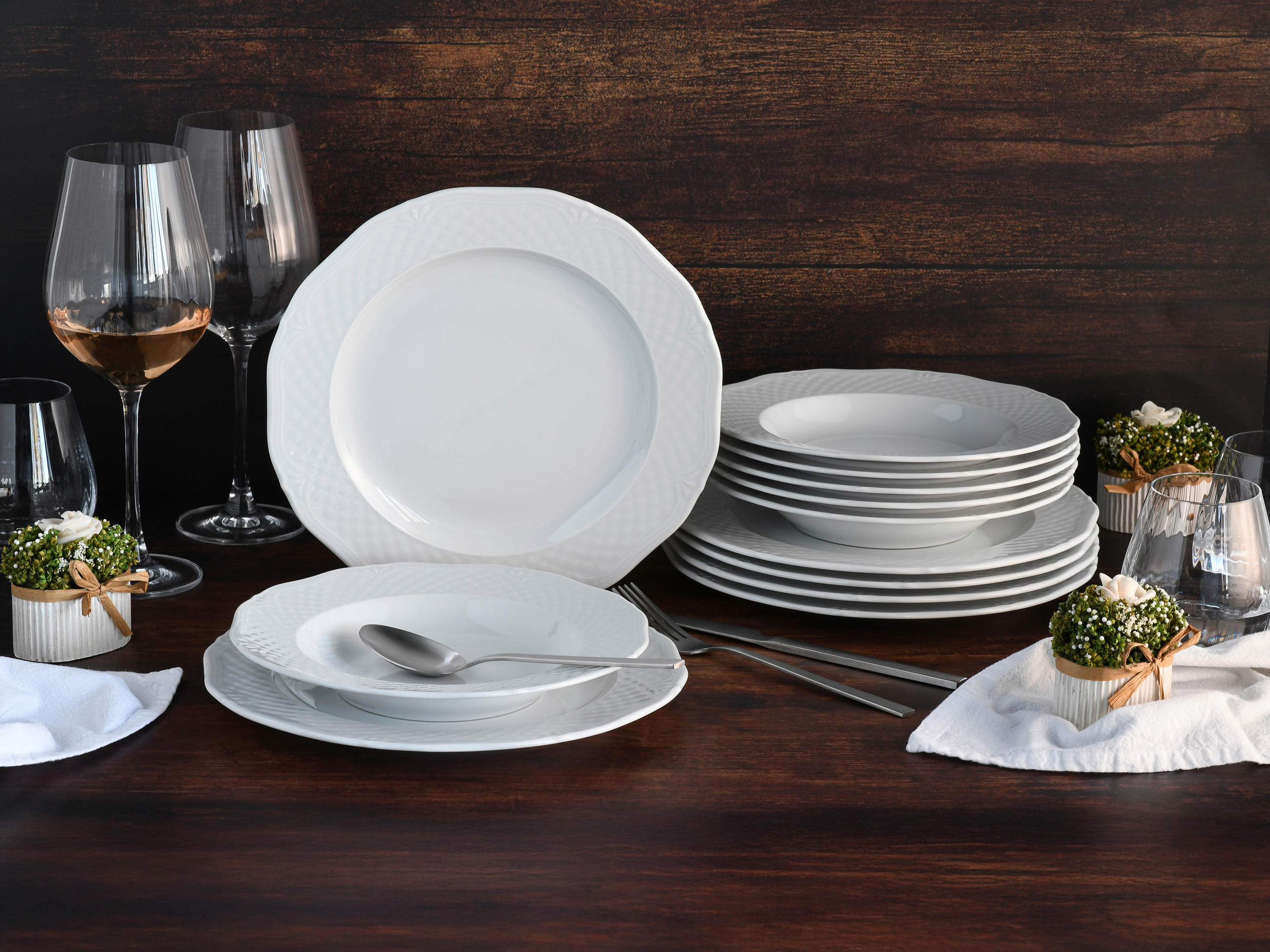 SERVIS Arianne Weiss 12 delar  - vit, Basics, keramik - Creatable