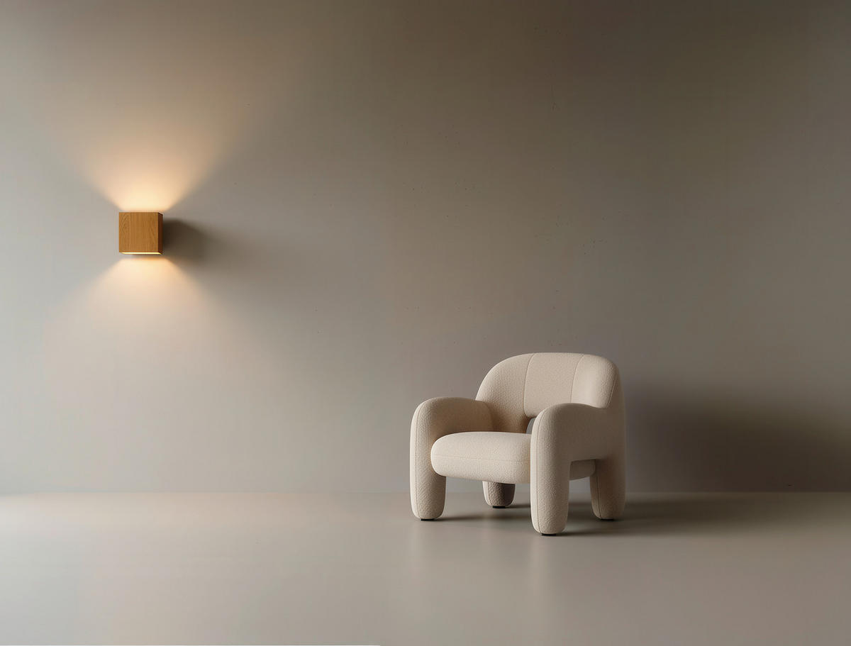LED-WANDLEUCHTE Selina 14/14/12 cm   - Wildeiche, Natur, Holz (14/14/12cm) - Ambiente