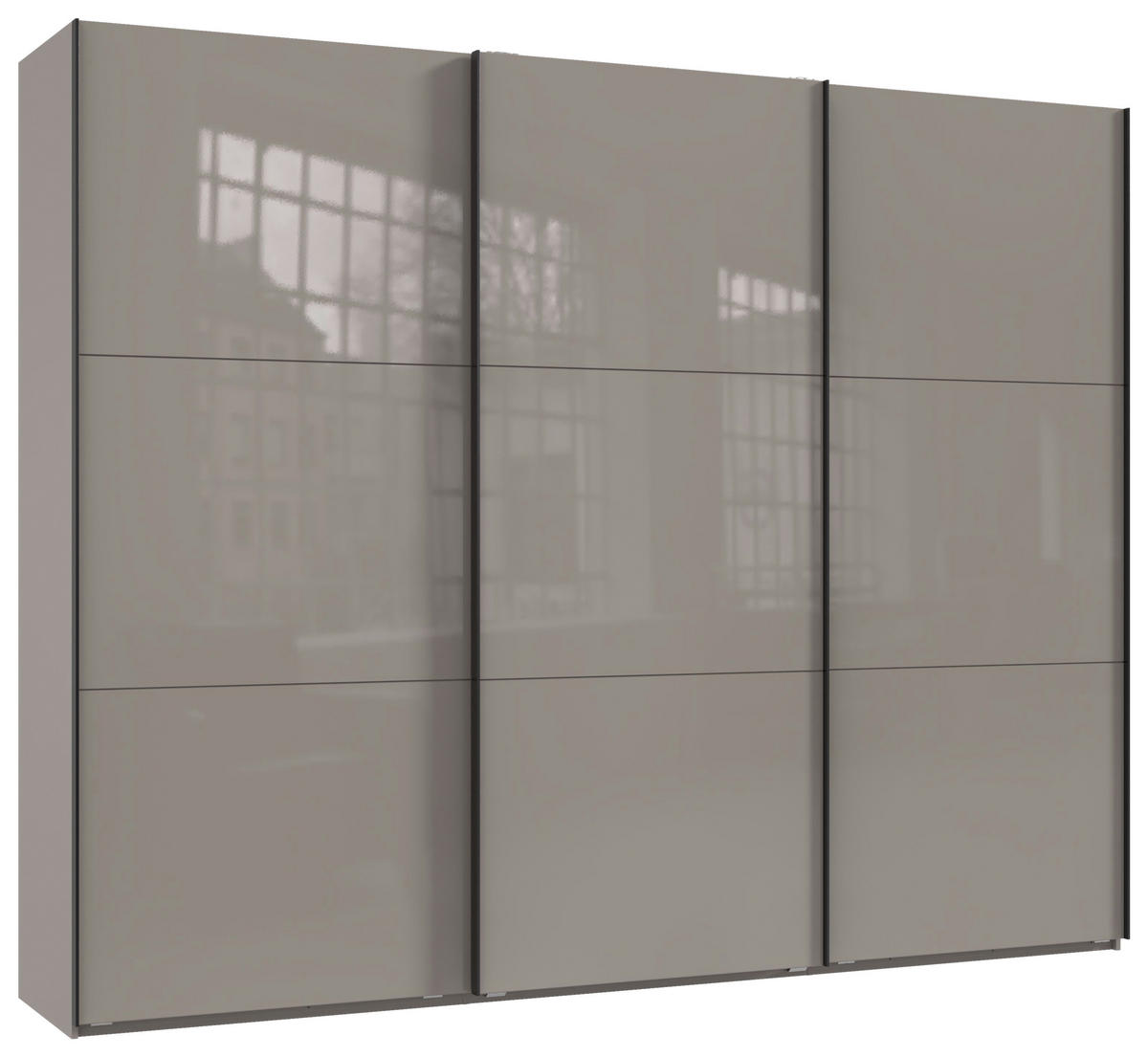 SCHWEBETÜRENSCHRANK in Sahara  - Schwarz/Sahara, Konventionell, Glas/Holzwerkstoff (300/236/65cm) - Hom`in