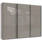 SCHWEBETÜRENSCHRANK  in Sahara  - Schwarz/Sahara, KONVENTIONELL, Glas/Holzwerkstoff (300/236/65cm) - Hom`in