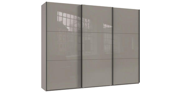 SCHWEBETÜRENSCHRANK in Sahara - Schwarz/Sahara, KONVENTIONELL, Glas/Holzwerkstoff (300/236/65cm) - Hom`in