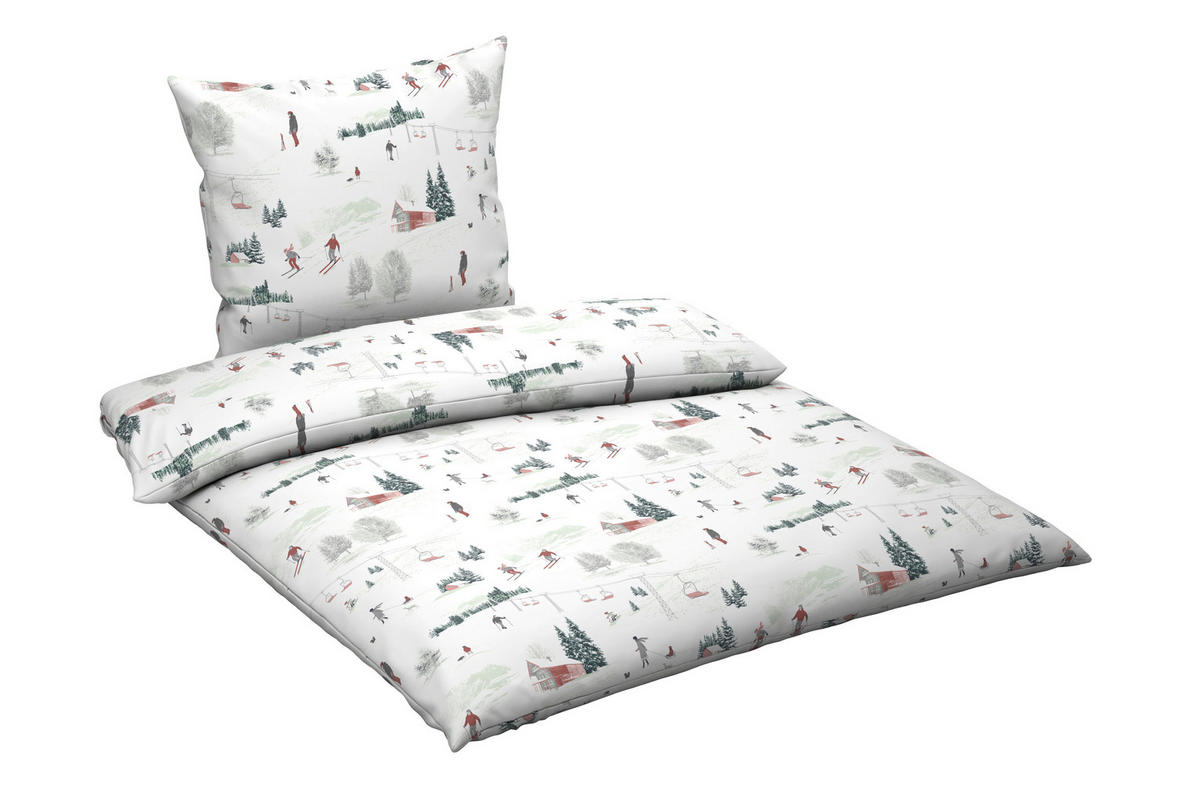 BETTWÄSCHE 2-teilig Flanell 135/200 cm  - Weiß, Textil (135/200cm) - Esposa