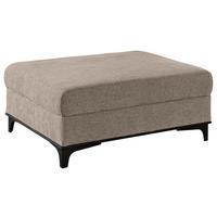 HOCKER Webstoff Greige  - Greige/Schwarz, Design, Holz/Textil (100/41/78cm) - Stylife