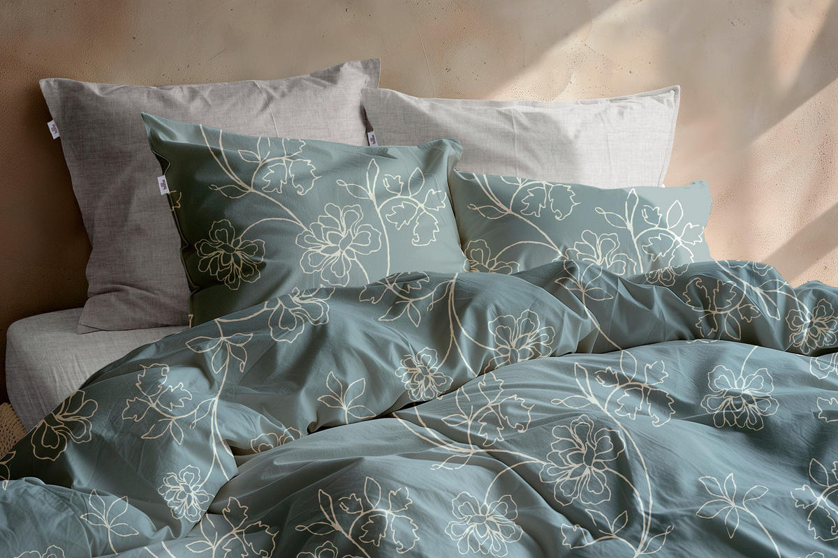 BETTWÄSCHE Alva Flanell 155/220 cm  - Blau, Basics, Textil (155/220cm)