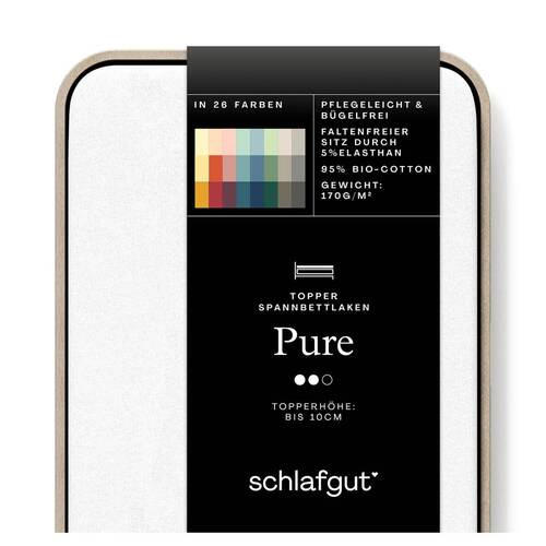 TOPPER-SPANNLEINTUCH 180-200/200-220 cm Jersey  - Weiß, Basics, Textil (180-200/200-220cm) - Schlafgut