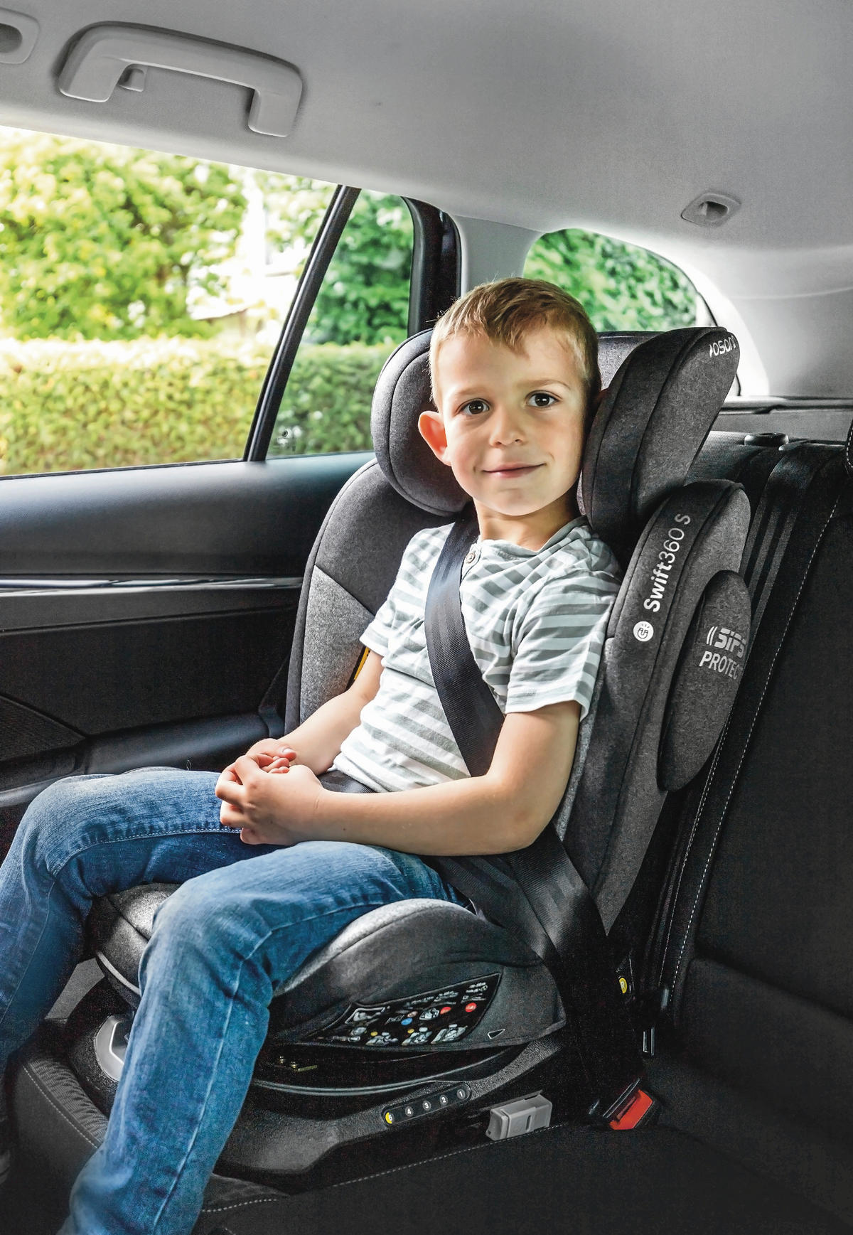REBOARDER-KINDERSITZ SWIFT360S ECE R 129 i-SIZE  - Schwarz, Basics, Kunststoff/Textil (44/60/50cm) - Osann
