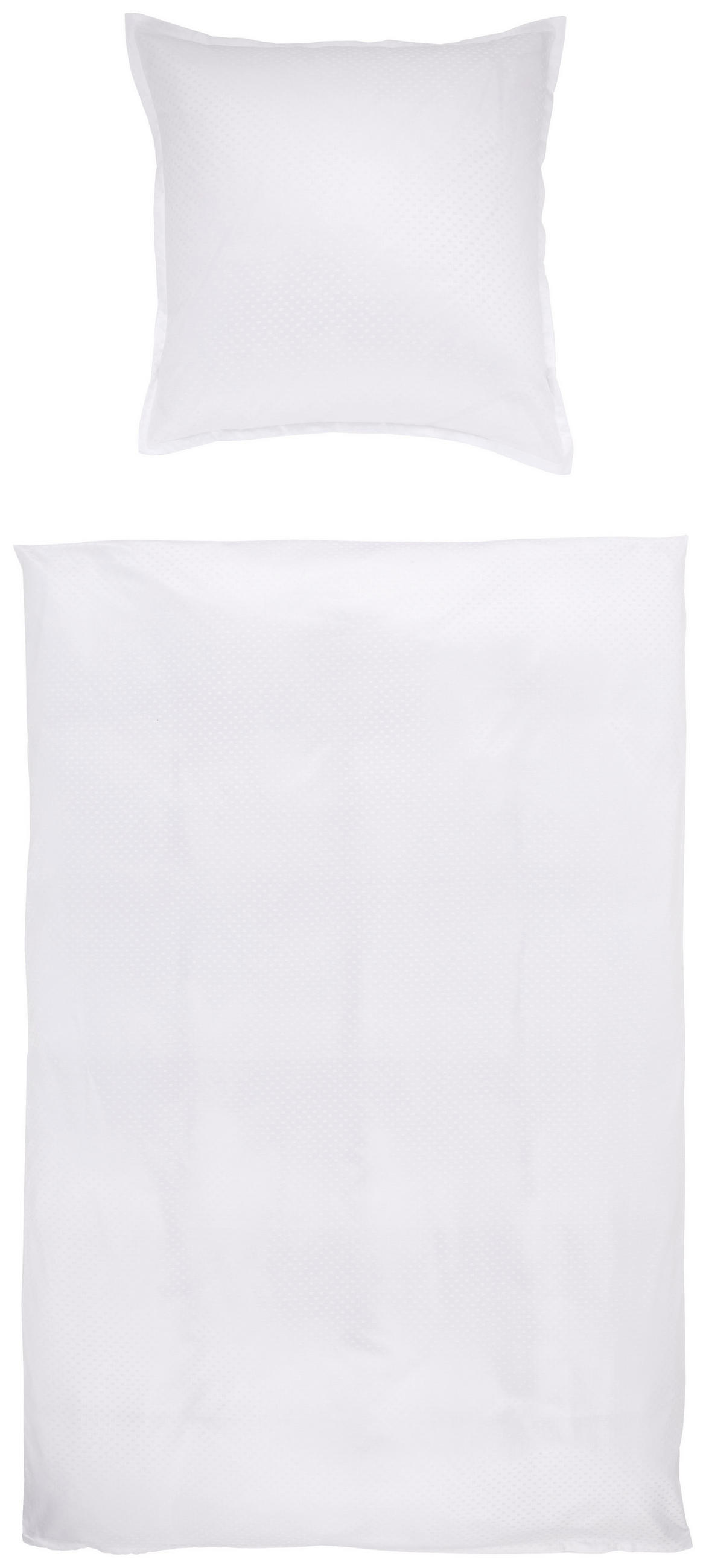 POSTELJINA Livorno 140/200 cm damast bela  - bela, Konvencionalno, tekstil (140/200cm) - Curt Bauer