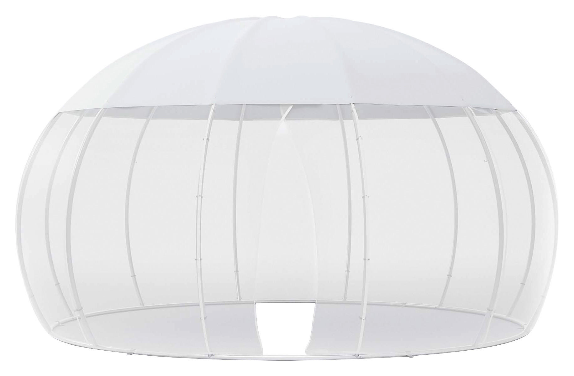 PAVILLON 484/275/484 cm Aluminium  - Silberfarben/Weiß, Basics, Textil/Metall (484/275/484cm)