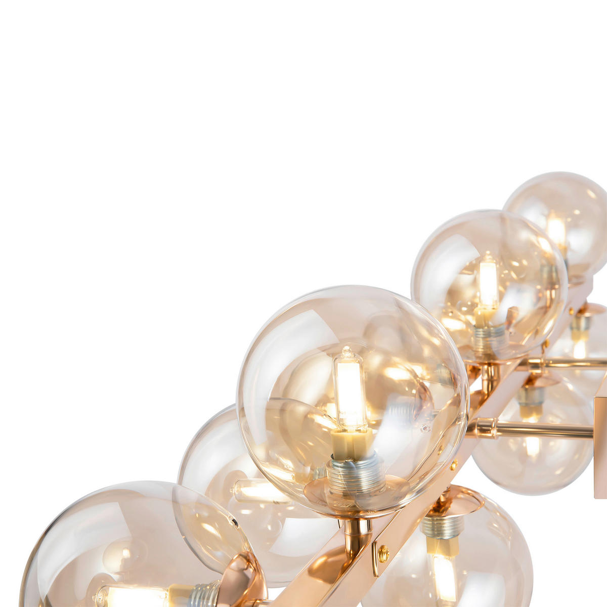 WANDLEUCHTE 95/22/22 cm   - Goldfarben, Trend, Glas/Metall (95/22/22cm) - MAYTONI