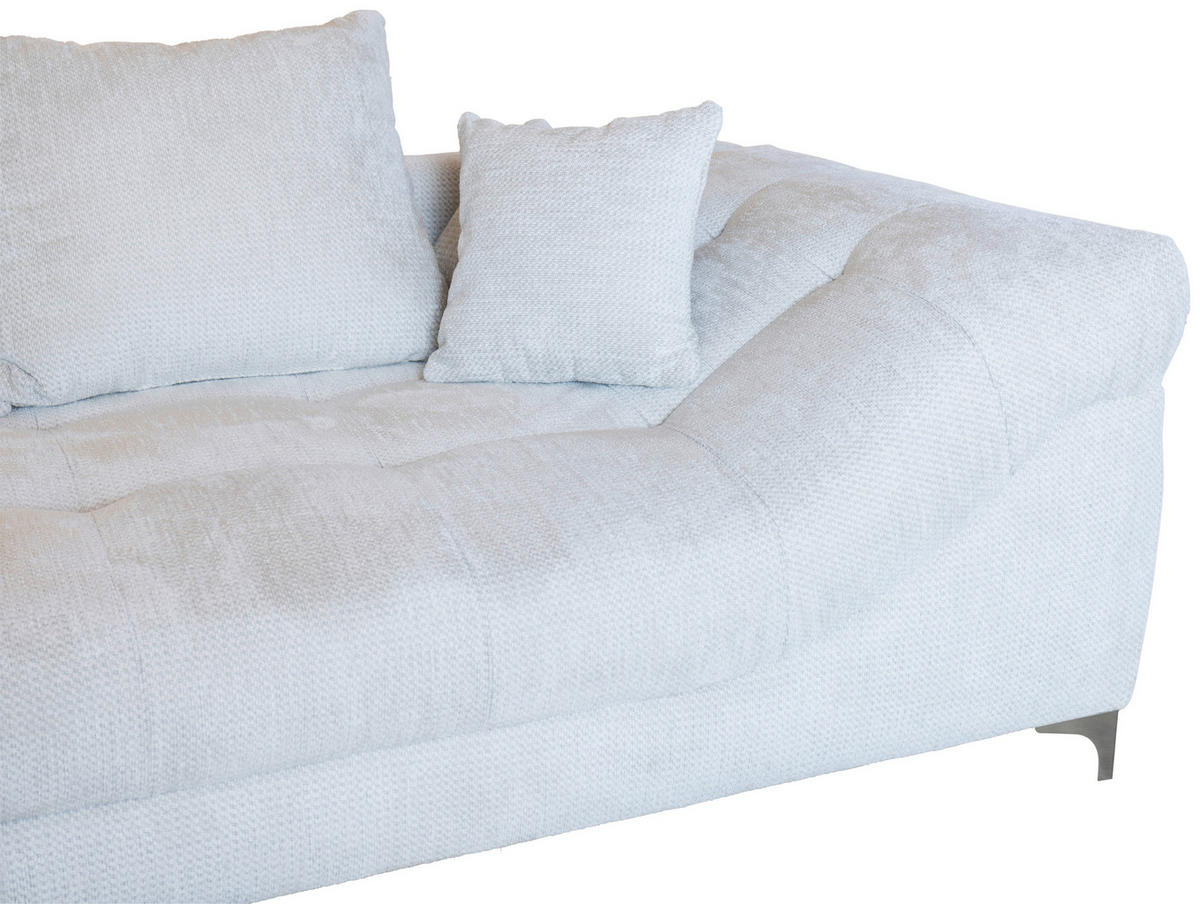 ECKSOFA in Chenille Greige  227/329 cm  - Chromfarben/Greige, KONVENTIONELL, Textil/Metall (227/329cm) - Carryhome
