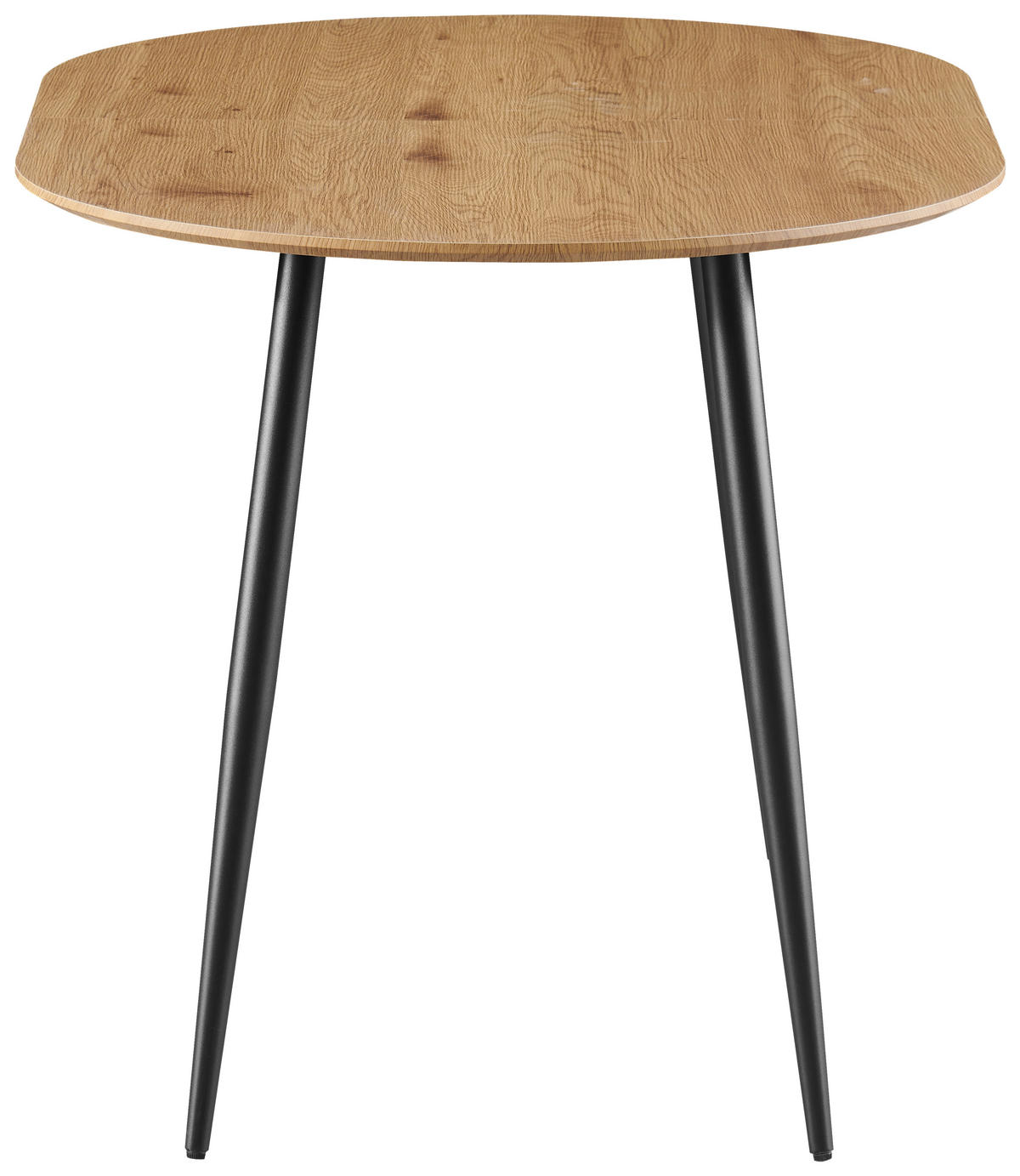 ESSTISCH in Metall, Holzwerkstoff   - Eichefarben/Schwarz, KONVENTIONELL, Holzwerkstoff/Metall (120-160/75/80cm) - MID.YOU