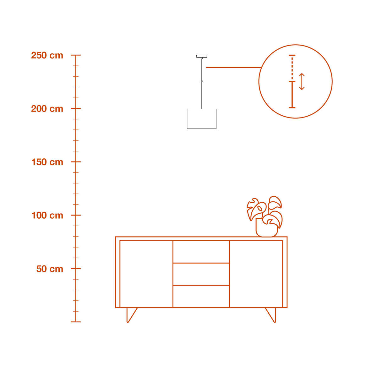 PENDELLEUCHTE 28/121 cm   - Dunkelgrau, KONVENTIONELL, Naturmaterialien/Metall (28/121cm) - Ledvance