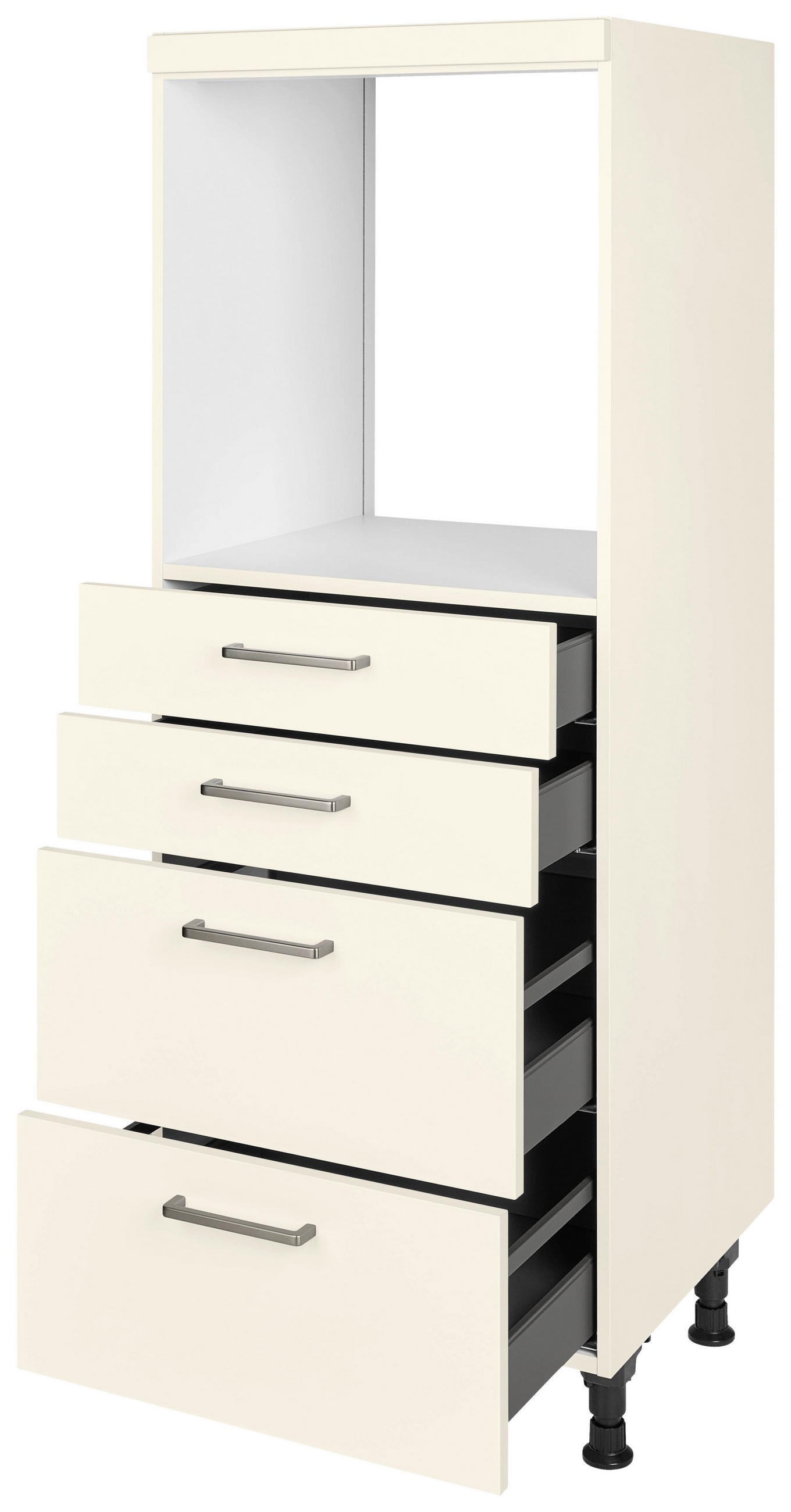 GERÄTEUMBAUSCHRANK 60/168/58 cm  in Magnolie  - Edelstahlfarben/Magnolie, MODERN, Holzwerkstoff/Metall (60/168/58cm) - Nobilia