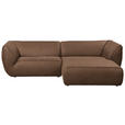 ECKSOFA in Lederlook Cappuccino  - Schwarz/Cappuccino, KONVENTIONELL, Kunststoff/Textil (278/175cm) - Carryhome