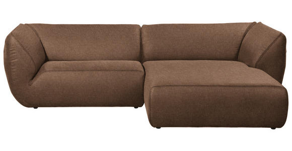 ECKSOFA in Lederlook Cappuccino  - Schwarz/Cappuccino, KONVENTIONELL, Kunststoff/Textil (278/175cm) - Carryhome