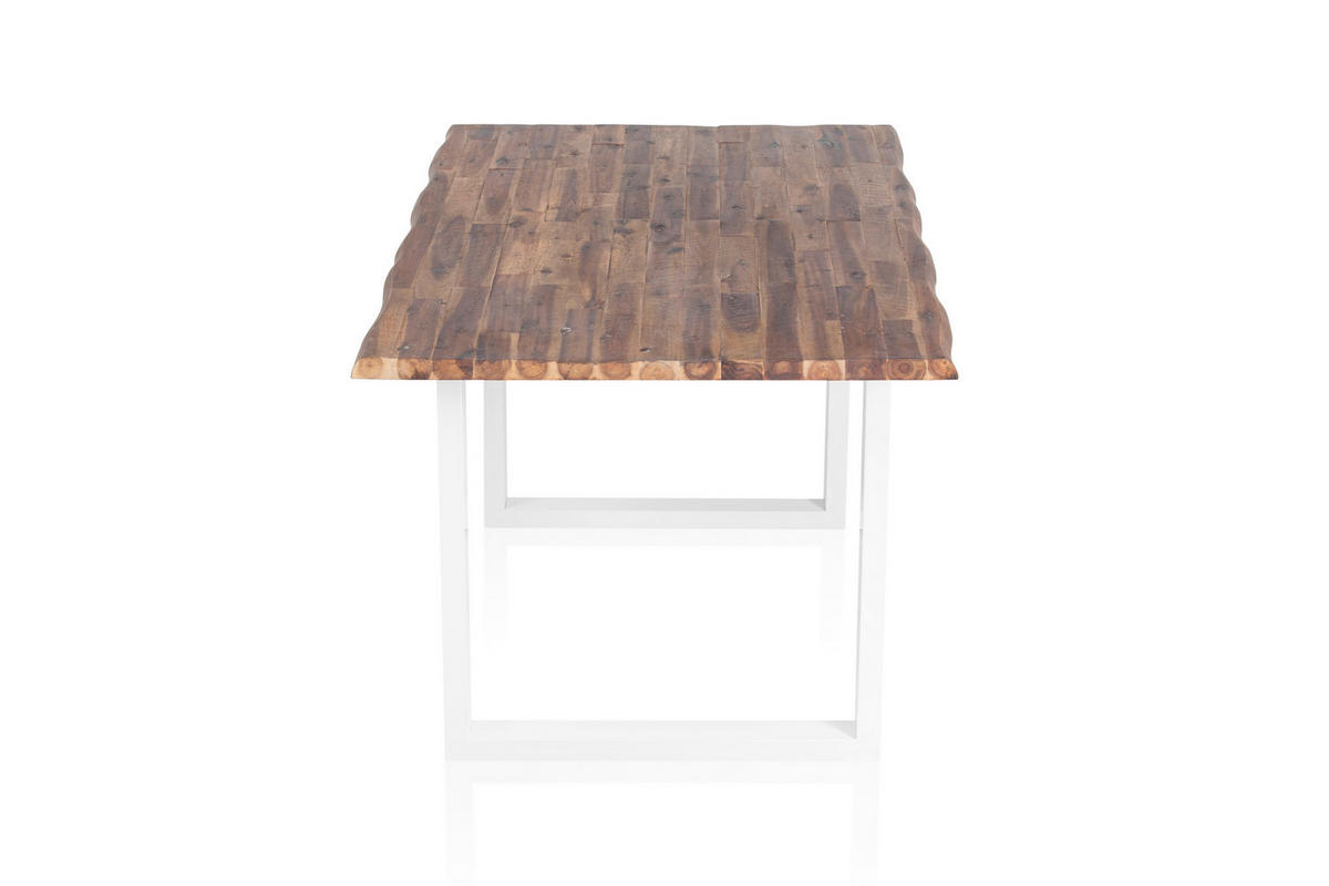 ESSTISCH in Holz 180/90/75 cm   - Weiß/Naturfarben, MODERN, Holz/Metall (180/90/75cm) - Livetastic