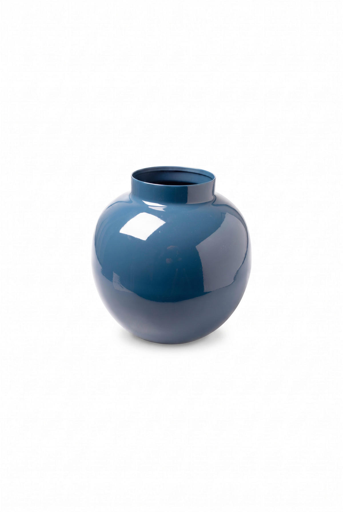 DEKOVASE  - Dunkelblau, Basics, Metall (28/27cm) - FYNCH-HATTON