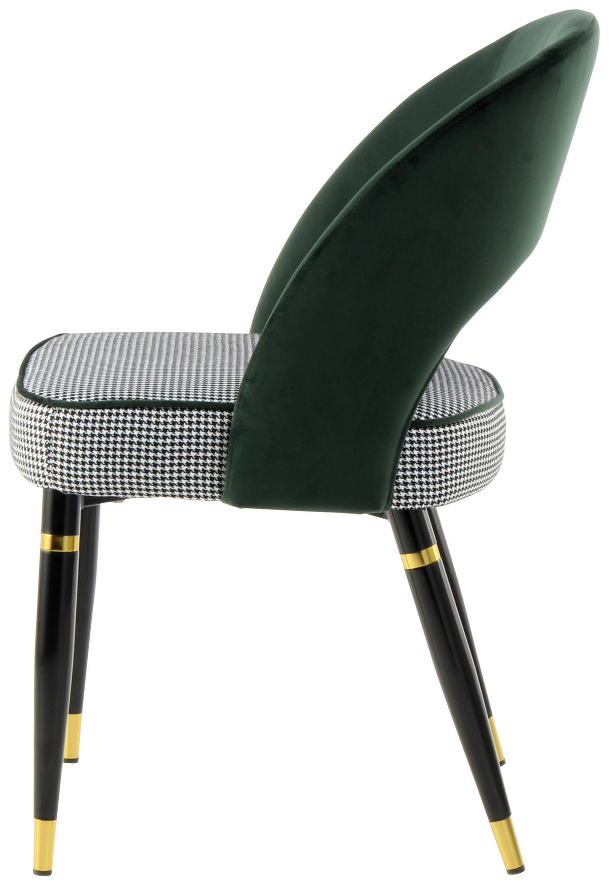 SADA STOLIČIEK 2 kus - čierna/zlatá, Modern, kov/textil (58/83/56cm) - MID.YOU