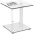 BEISTELLTISCH quadratisch Alufarben, Klar - Klar/Alufarben, Design, Glas/Metall (45/50/45cm)