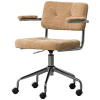 DREHSTUHL gerippt Sandfarben  - Sandfarben/Chromfarben, MODERN, Kunststoff/Textil (54/87/60cm) - Livetastic