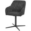 ŽIDLE S PODRUČKAMI, železo, vzhled lnu, černá - černá, Moderní, kov/dřevo (54/84/61cm) - Livetastic