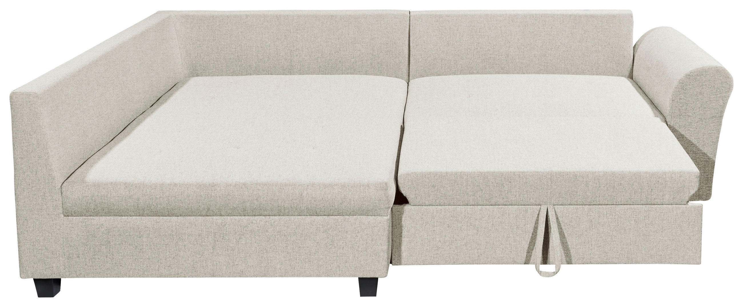 HÖRNSOFFA i vävt tyg beige  - beige/svart, Modern, textil/plast (175/252cm) - Livetastic