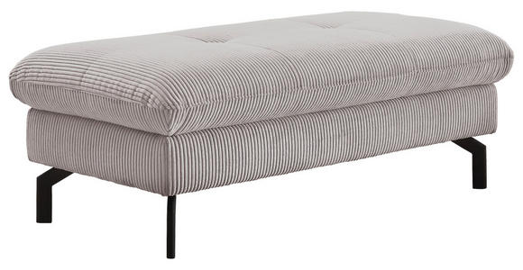 HOCKER in Textil Grau - Schwarz/Grau, Design, Textil/Metall (132/45/68cm) - Carryhome